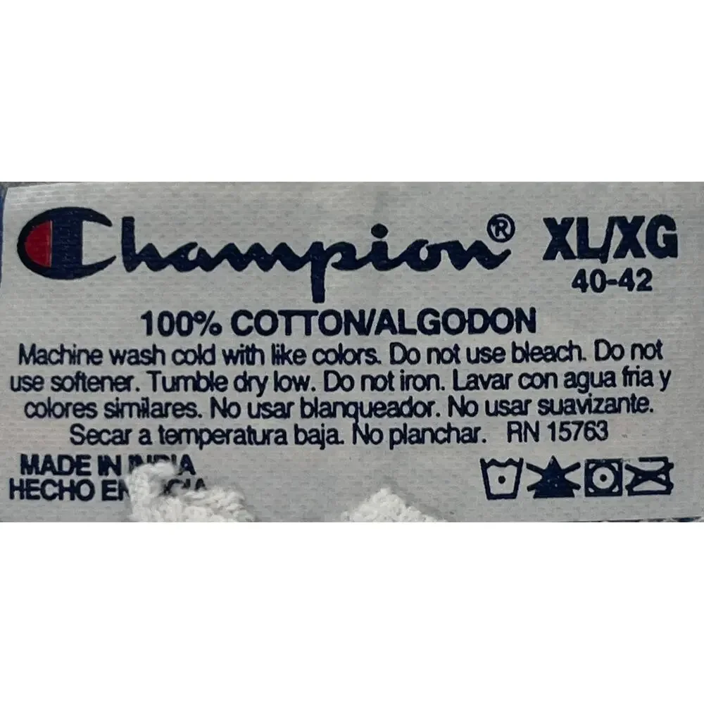 15-73 CHAMPION Men's 100% Cotton Boxer Briefs White XL